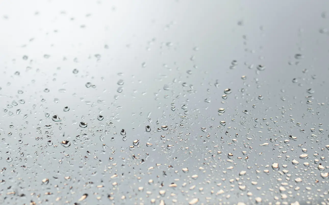 water drops on glass surface